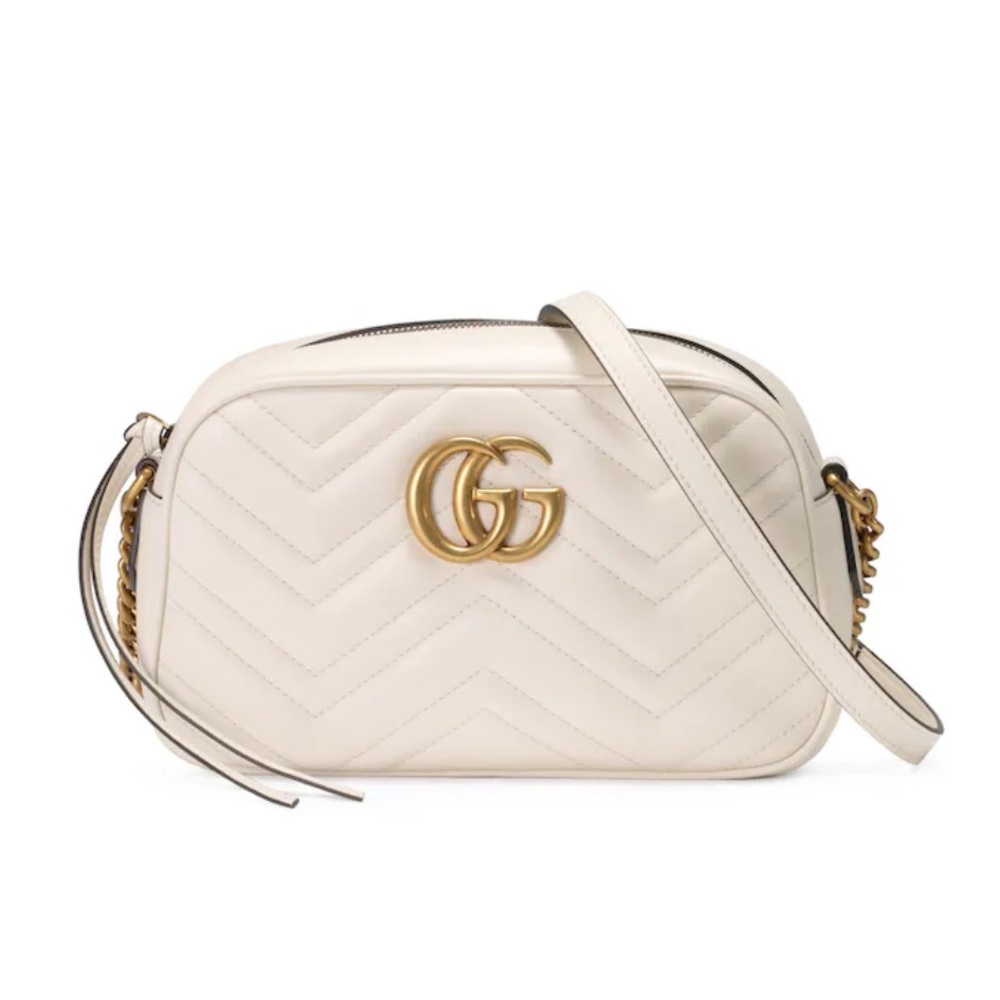 Gucci GG Marmont Small Shoulder Bag - White
